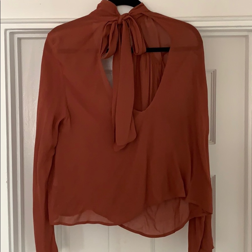 Plant blue women’s blouse